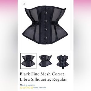 Black Fine Mesh Corset - Libra Silhouette by Timeless Trends